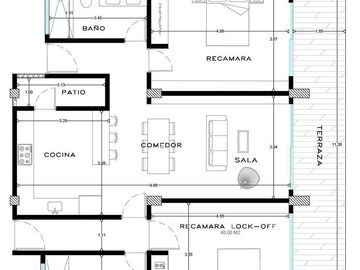 DEPARTAMENTO EN VENTA EN BACALAR DE UNA RECAMARA A 2 KM DEL TREN MAYA
