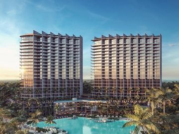 Departamento vista al mar con laguna artificial de 8,000 m2 en venta en Cancún