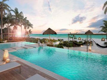 VENTA DEPARTAMENTO FRENTE AL MAR EN LA COSTA YUCATECA