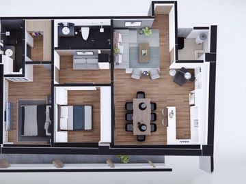 COSTA VERDE, Departamento en VENTA a ESTRENAR de 2 recámaras, rooftop con vista al mar