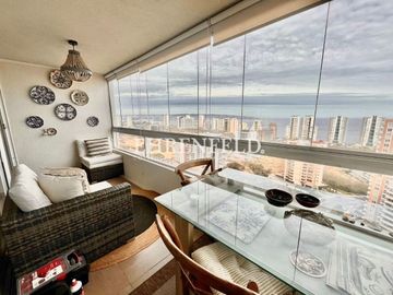 La Foresta, Reñaca. Departamento con vista al mar. Piso Alto.