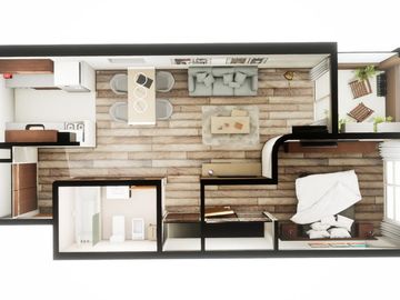 Córdoba 2760, un dormitorio 54m2  a la VENTA.-
