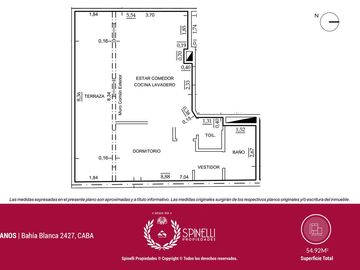 2 amb · 55m2 · nuevo balcón aterrazado al frente · BB2427
