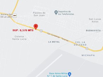 TERRENO TECAMAC SAN JUAN PUEBLO NUEVO 8576 METROS SOBRE LA CARRETERA