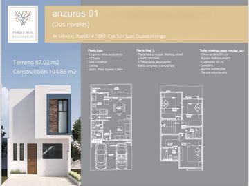 Casa en condominio en   Venta  parque Real Cuautlancingo puebla
