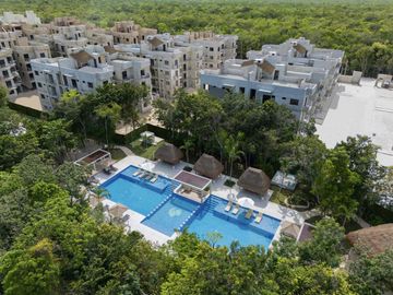 Departamento en venta en Puerto Morelos de 2 habitaciones a 10 minutos de la playa