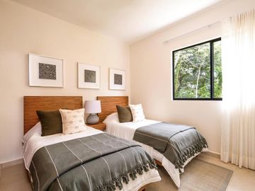 Departamento en venta en Puerto Morelos de 2 habitaciones a 10 minutos de la playa