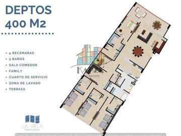 DEPARTAMENTOS DE 300 Y 400M2 EN VENTA EN PUERTO CANCÚN