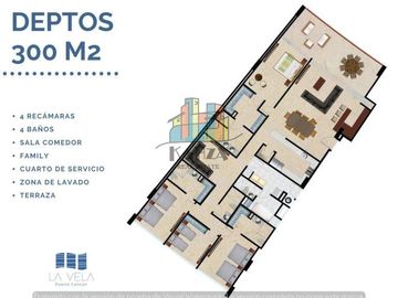 DEPARTAMENTOS DE 300 Y 400M2 EN VENTA EN PUERTO CANCÚN