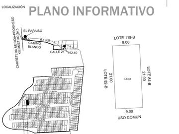 LOTE RESIDENCIAL EN VENTA EN PUNTA MISNÉ, CARR. MÉRIDA-PROGRESO - DE OPORTUNIDAD