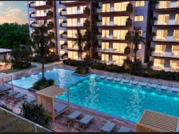 Departamento en Cancún con rooftop y alberca olímpica