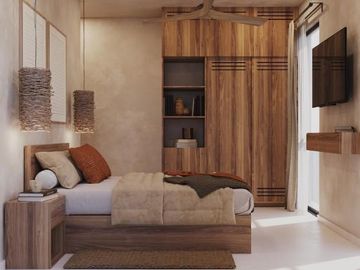 PreVenta Estudio PH en Tulum Esquina con Rooftop, Natural Pool, Fogata