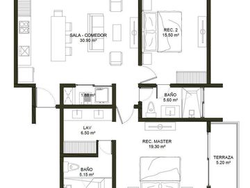 DEPARTAMENTO EN VENTA EN BACALAR 2 RECAMARAS CERCA A LA LAGUNA DE LOS 7 COLORES