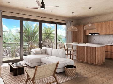 DEPARTAMENTO EN VENTA EN BACALAR 2 RECAMARAS CERCA A LA LAGUNA DE LOS 7 COLORES