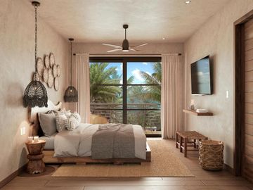 DEPARTAMENTO EN VENTA EN BACALAR 2 RECAMARAS CERCA A LA LAGUNA DE LOS 7 COLORES