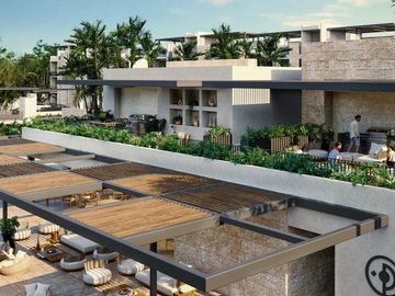 Departamento Playa del Carmen Venta 3 Hab Terraza privada Casa Club Alberca Gym