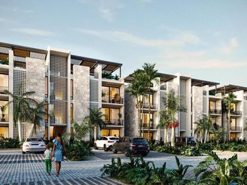 Departamento Playa del Carmen Venta 3 Hab Terraza privada Casa Club Alberca Gym