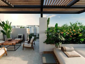 Departamento Playa del Carmen Venta 3 Hab Terraza privada Casa Club Alberca Gym