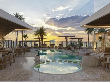 DEPARTAMENTO DE 3 HABITACIONES FRENTE AL MAR Y CLUB DE PLAYA EN COSTA MUJERES