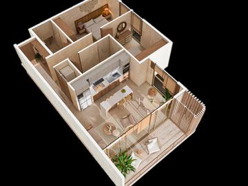 Departamento en Venta de 2 recamaras en Riviera Nayarit Karuma Costa Living Terra A