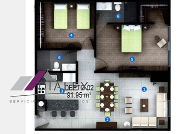 Departamentos en Venta frente al TEC Monterrey de 1 y 2 Recámaras, excelente ubicación