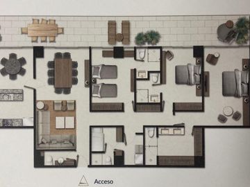BOCAMARINA, Departamento en PRE-VENTA de 3 recámaras, frente al río
