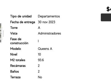 Departamento en venta Estancia SOHO guadalupe