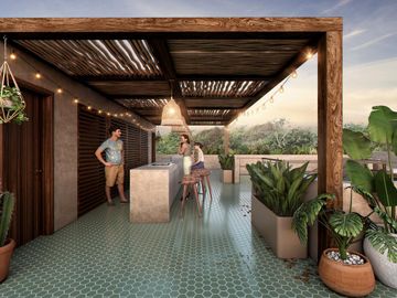 Condominio 1 hab   AMENIDADES  y ubicación ESTRATÉGICA , Tulum, Q. Roo