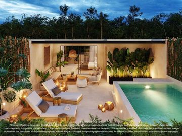 HERMOSO DEPTO 2 HAB |1ER PISO CON JARDÍN  | ALDEA ZAMA, TULUM