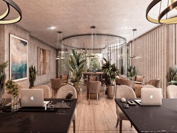 HERMOSO condo 2 hab, 2 piso TULUM   VESTIBULO, BAR, GIMNASIO