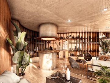HERMOSO condo 2 hab, 2 piso TULUM   VESTIBULO, BAR, GIMNASIO