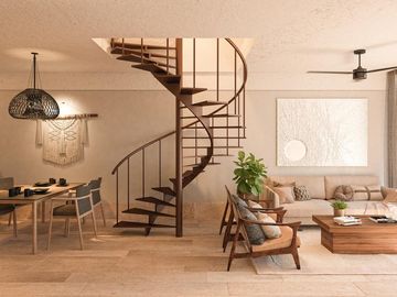 HERMOSO condo 2 hab, 2 piso TULUM   VESTIBULO, BAR, GIMNASIO