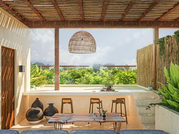 HERMOSO condo 2 hab, 2 piso TULUM   VESTIBULO, BAR, GIMNASIO