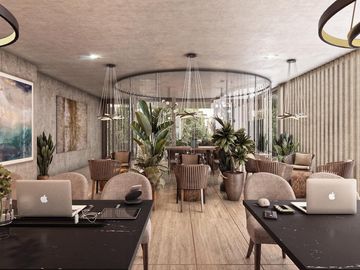 HERMOSO condo 2 hab, 2 piso TULUM   VESTIBULO, BAR, GIMNASIO
