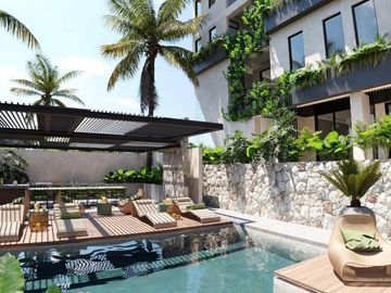 DEPARTAMENTO DE 2 HABITACIONES CON JACUZZI, GYM Y BAR EN CANCUN