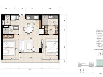 DEPARTAMENTO EN VENTA 2 RECAMARAS Y ALBERCA EN PLAYA DEL CARMEN