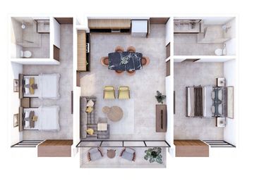 DEPARTAMENTO 2 RECAMARAS LOCK OFF/ PLAYA DEL CARMEN/ PREVENTA /PLUSVALIA/ CONFORT.