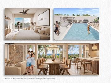 Departamento en Venta  frente al mar 2 Habitaciones Akumal