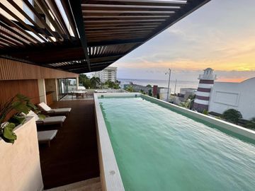 Departamento en venta en Cozumel de 2 habitaciones con vista al mar