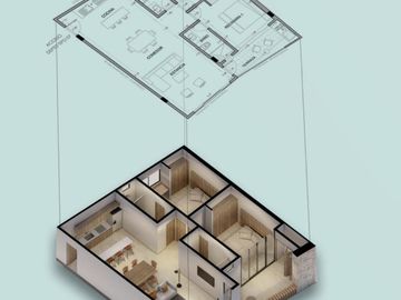Departamento en venta en Cozumel de 2 habitaciones con vista al mar
