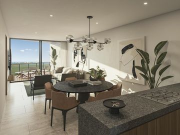 Departamento de 2 Recámaras en Zona Premium de Cancun con Laguna Privada y Vistas Panorámicas en Venta