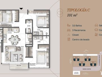 Departamento en  Venta en San Pedro