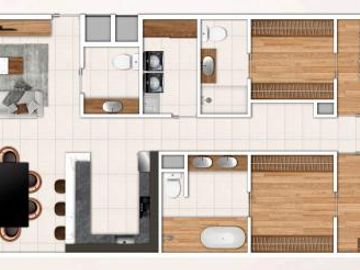 Departamento en VENTA, en Playa del Carmen, 2 habitaciones, zona exclusiva, con piscina, cerca de la playa!