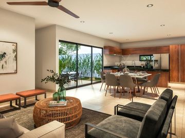 CASA 1 PISO  DE DOS RECAMARAS MODELO AUREA VENTA MERIDA CONKAL