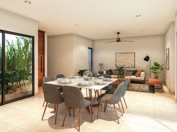 CASA 1 PISO  DE DOS RECAMARAS MODELO AUREA VENTA MERIDA CONKAL