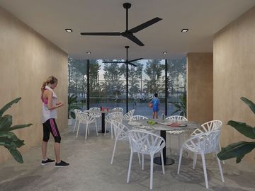 CASA 1 PISO  DE DOS RECAMARAS MODELO AUREA VENTA MERIDA CONKAL