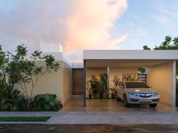 CASA 1 PISO  DE DOS RECAMARAS MODELO AUREA VENTA MERIDA CONKAL