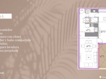 Departamento en Venta Merida Homu Mod L83  Temozon Norte Yucatan