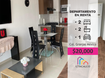 DEPARTAMENTO EN RENTA AMUEBLADO EN FRANCISCO DEL PASO