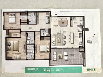 Vendo moderno apto piso medio alto en la loma de Los Mesa